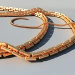 18K gold Morse Code Necklace