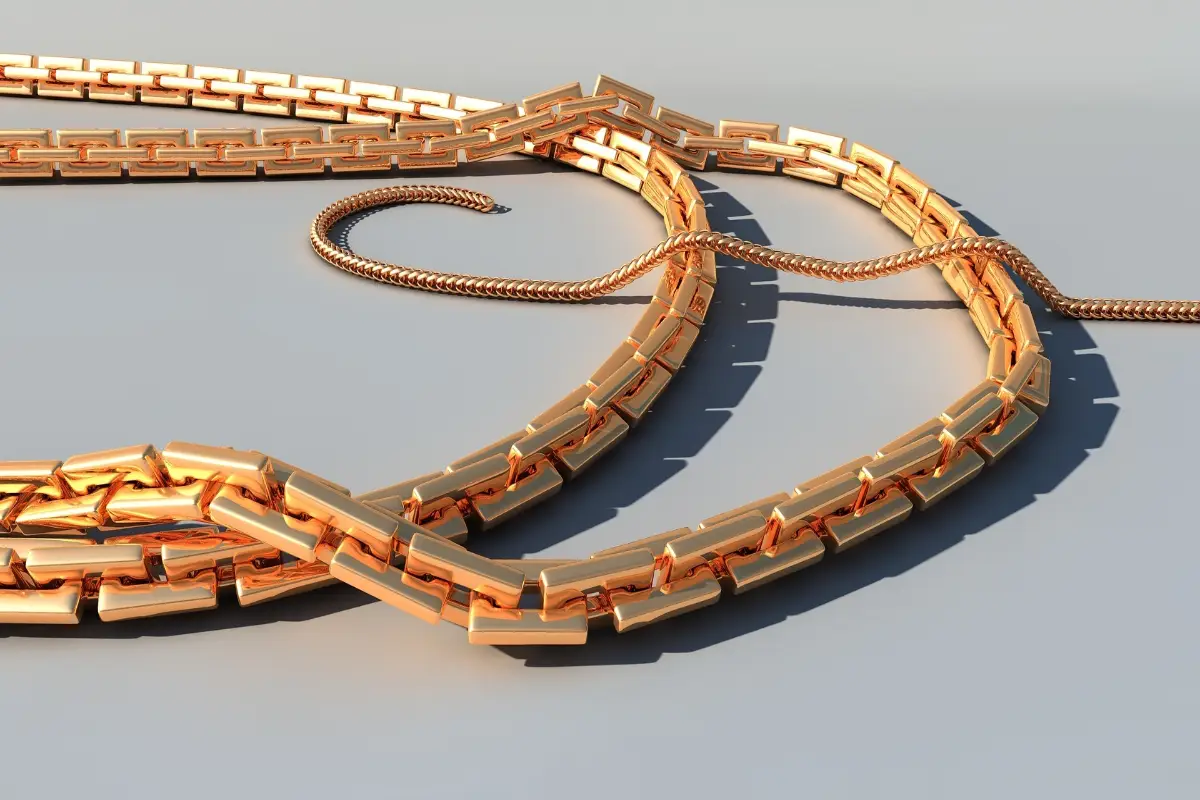 18K gold Morse Code Necklace